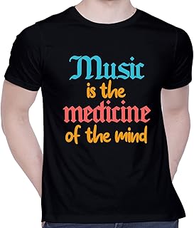 CreativiT Graphic Printed T-Shirt for Unisex Music Tshirt | Casual Half Sleeve Round Neck T-Shirt | 100% Cotton | D00542-88