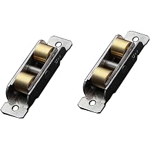 Door and Window Roller Made of Plastic Steel Type 77/88 Old-fashioned Aluminium Alloy Door and Window Roller Viewing Window Glass Door Accessories Rail Push-Pull Roller Size Type 77 Flat
