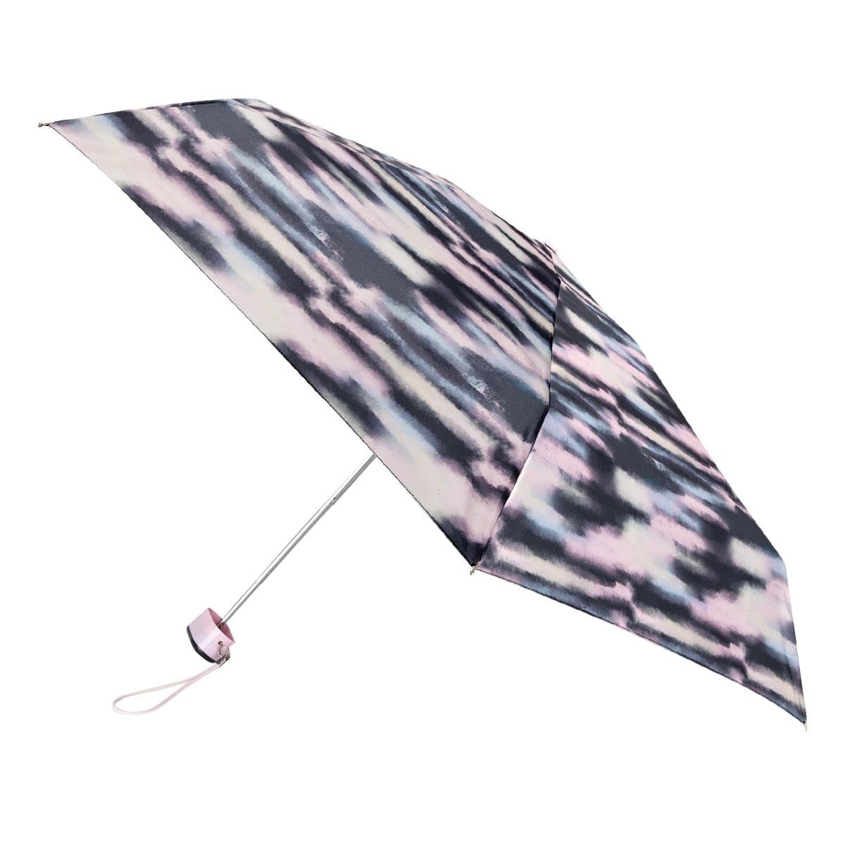 totes® Compact Flat Striped Clouds Print Umbrella