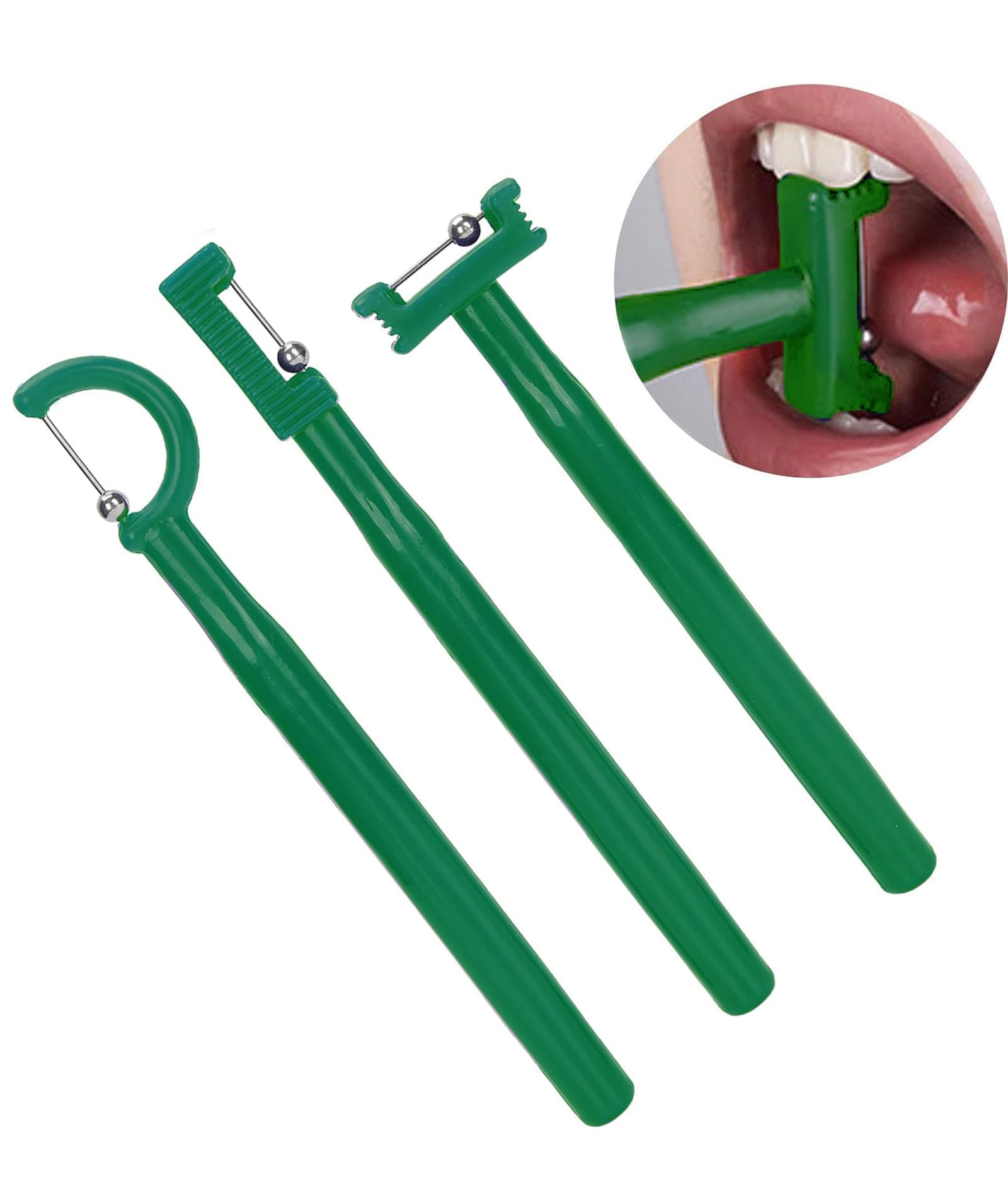 3 Pcs Speech Therapy Tools,Therapy Equipment, Mouth Opening Jack Suitable for Tongue Related Exercises and Overall Oral Muscle Strengthening. (green) - Image 5 thumbnail