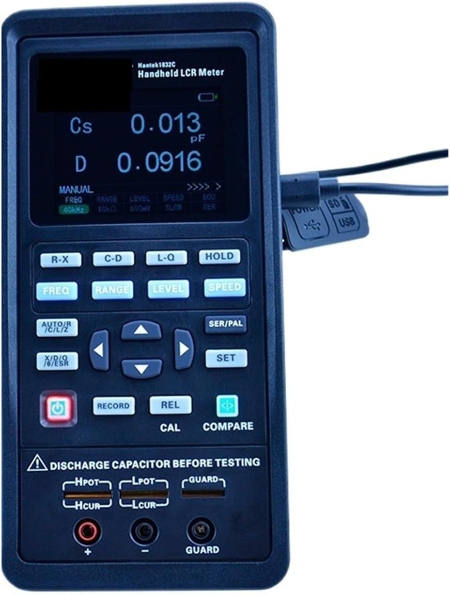 1832C/1833C Digital Bridge LCR Meter Portable Handeld Inductance Capacitance Resistance Measurement Tester Tools(1832C)