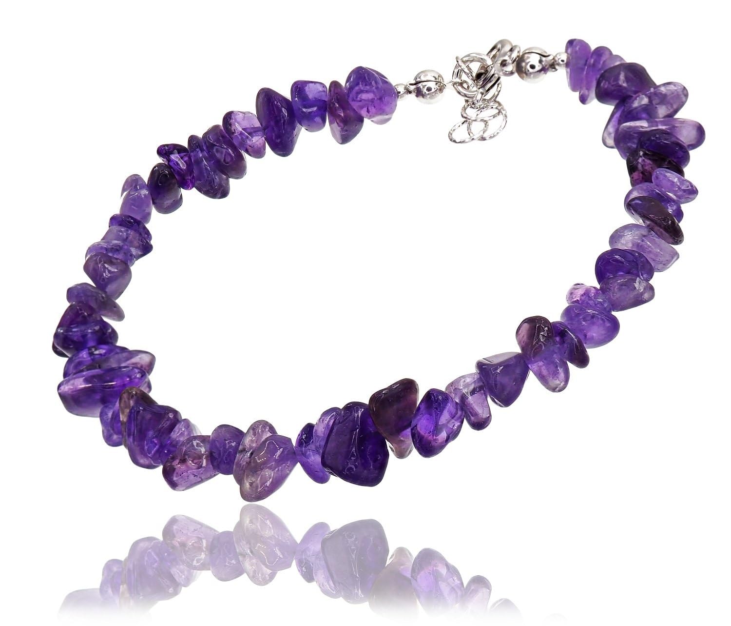 Bracelet améthyste ARANDE argent 925 anti-ternissement peau sensible
