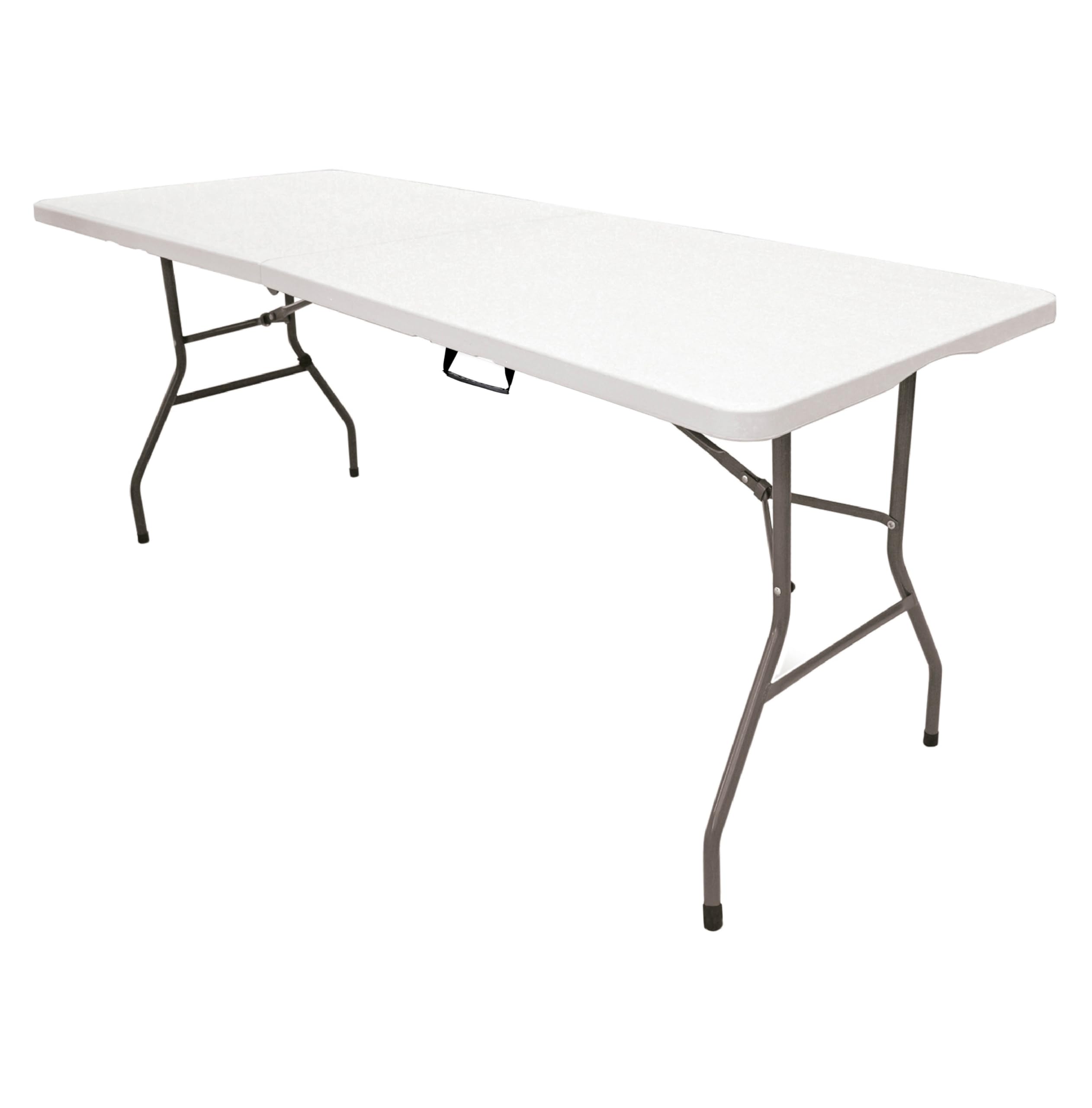 The Homeweeks Mesa Plegable Solid 240cm | portátil | normativa Uso público Interior/Exterior EN 581-1/3 | Tablero Resina HDPE 4cm | Capacidad 8/10 Personas | Carga 150 kg | Multiuso