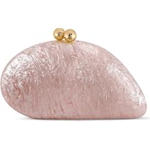 Acrylic Seashell Clutch Purse for Women, Elegant Marble Evening Bag, Wedding Party Clutch Handbags