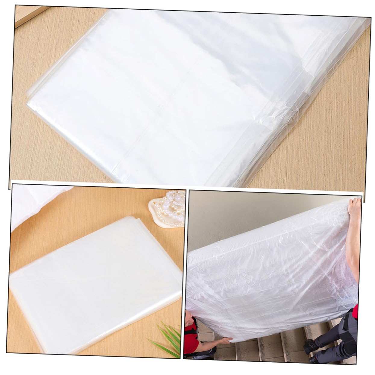 SOLUSTRE 2pièces Lot de Housses pour Matelas Queen Protection Imperméable pour Déménagement et Rangement Housse de Transport