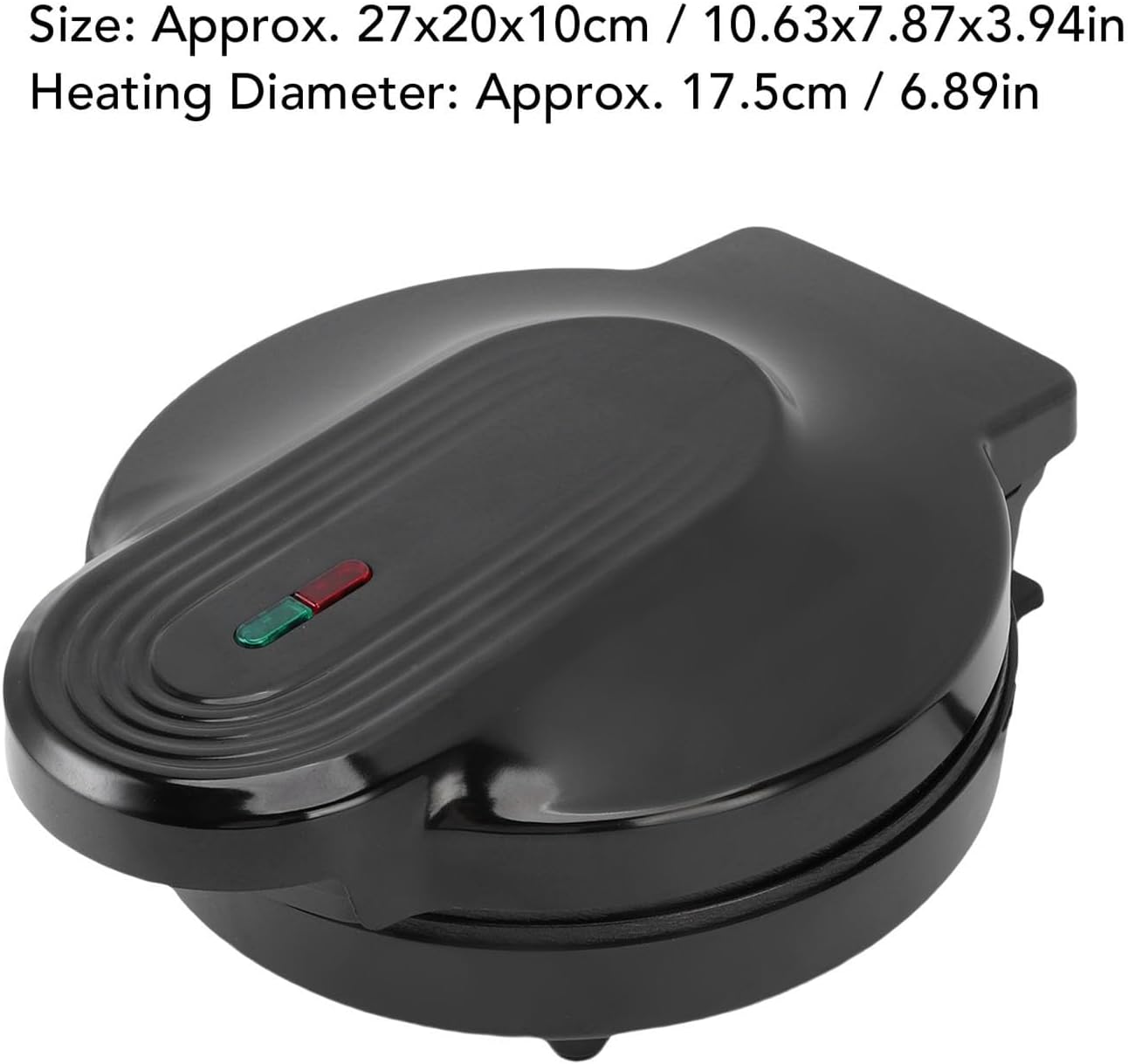 Mumusuki Electric Round Griddle, 1000W Non Stick Pancake Maker with Adjustable Temperature, for Pizza Eggs Steaks Breakfast Lunch, Portable Compact Design (US Plug 110V)