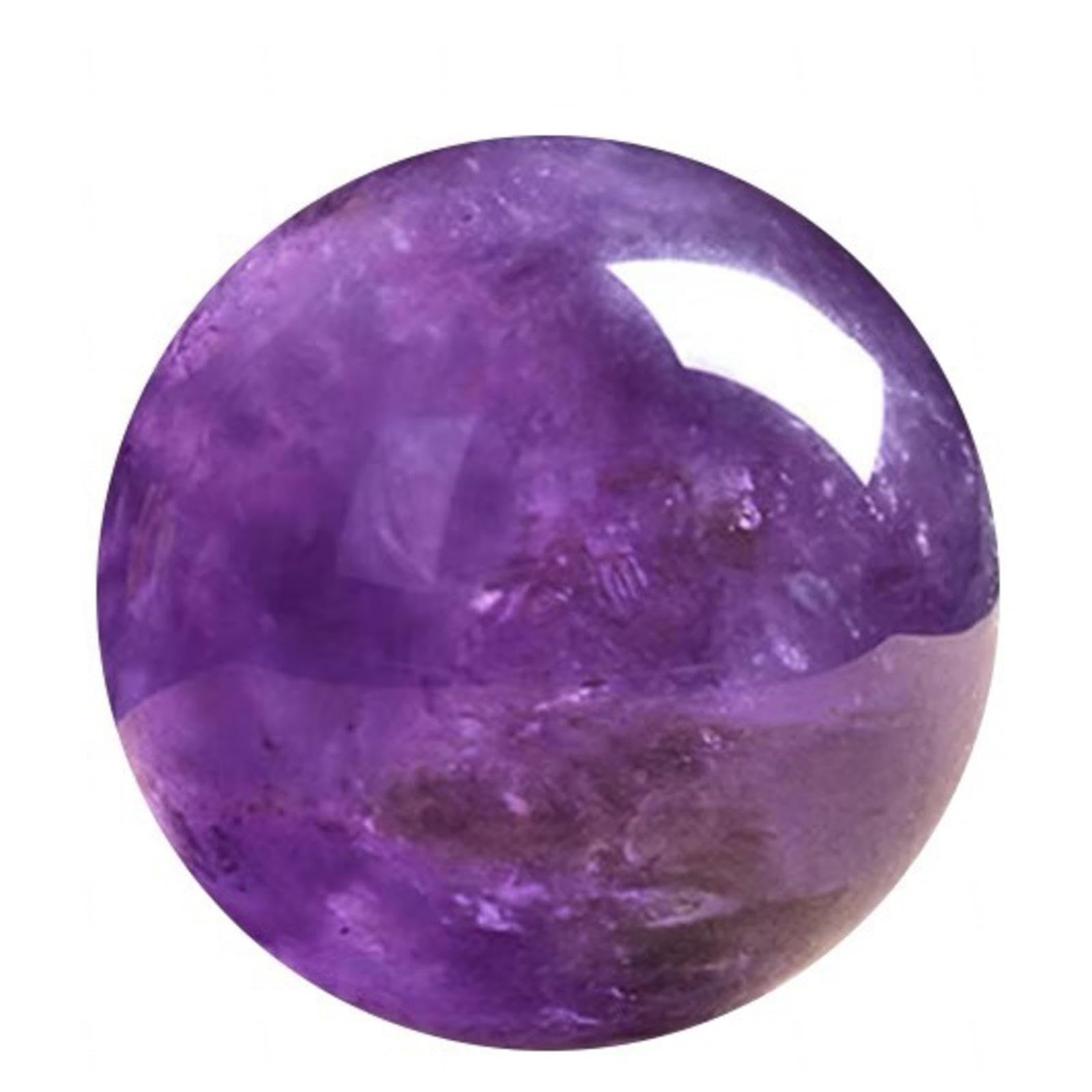 PKNVKZIDK Amethyst Crystal, Gemstone Ball, Crystals and Gemstones, Rock, Gem Sphere, Wiccan Altar Table, Witchy Office Decor, Spiritual,40mm