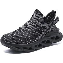 Jakcuz Plus Size Mens Lightweight Walking Shoes Mesh Fish Scale Pattern Fashion Sneakers