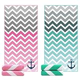 Ricdecor Beach Towel Large Beach Blanket Towel Pack of 2 Ultra Soft Super Water Absorbent Multi-Purpose Beach Throw Oversized 31.5