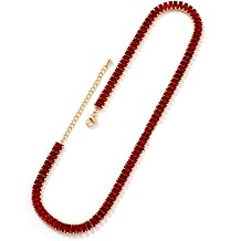 Tennis Choker Necklace Dainty Sparking Rhinestone Necklaces Colorful Crystal Cubic Zirconia Bridal Wedding Jewelry