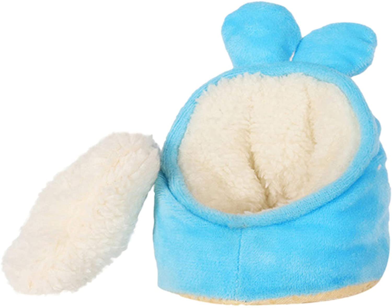 Hamster Cama para dormir suave y cálida Hamster Nest lavable Cama para mascotas pequeña Hamaca de algodón Casa para animales pequeños, azul útil y práctico