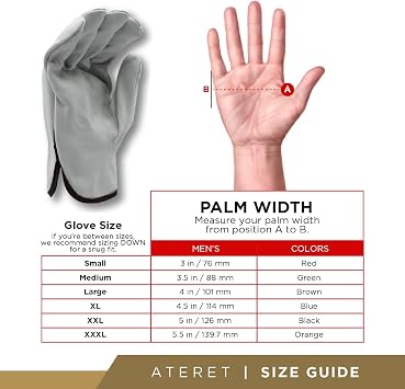 ATERET 12 Pairs Medium Heavy Duty Durable Cowhide Leather Work Gloves I Driver Gloves for Truck Driving, Warehouse, Gardening, Farming
