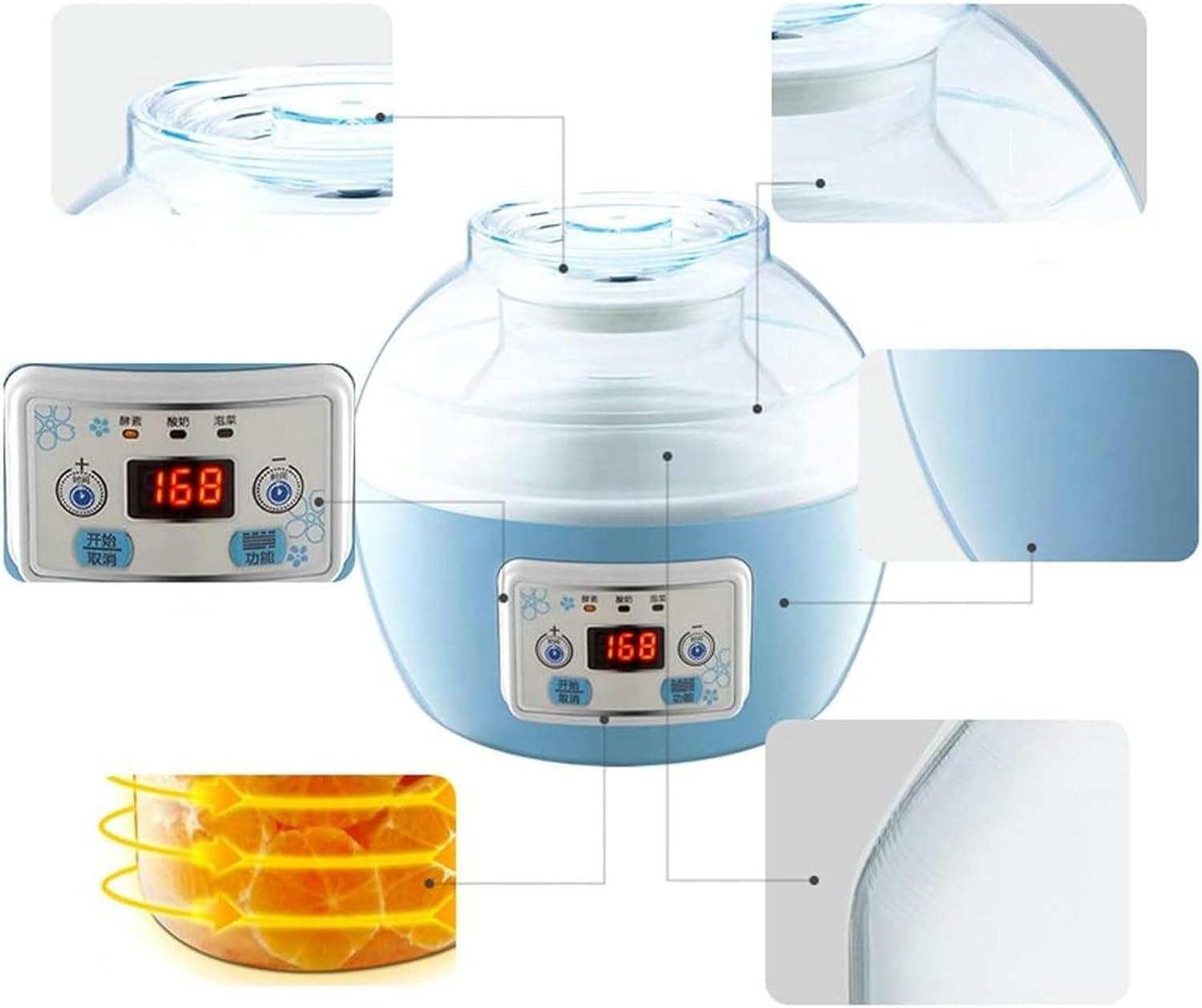 Cute Yogurt Machine Home, Automatic Intelligent Yogurt Fermentation Machine, Homemade natto Rice Wine Large Capacity
