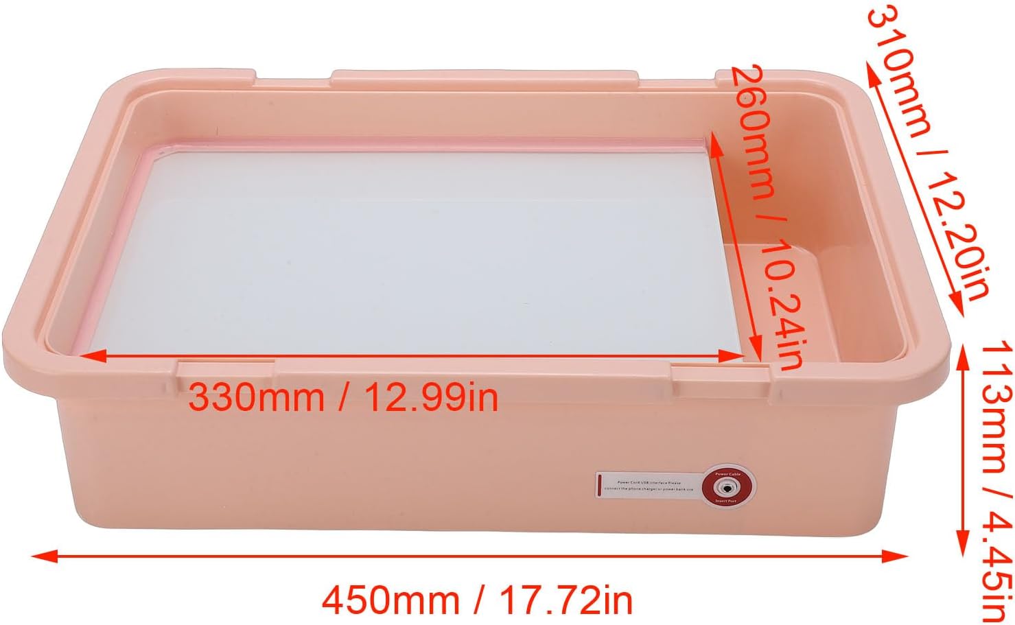 Yobadam Adjustable Brightness LED Light Box, 10 Levels 3 Color Temperatures Light Table, Multifunctional Box for Sand Art, Tracing & Crafting, Portable for Kids & Artists