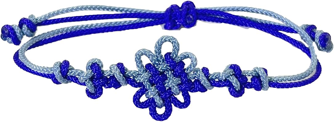 Kpop Knot Bracelet for Women Handmade Rumi Jinu Friendship BFF Knot Bracelet Blue and Deep Purple Woven Wristband Kpop Fans Cosplay Jewelry