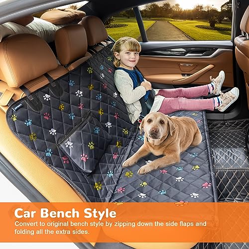 URPOWER Dog Seat Cover Car Seat Cover for Pets 100% Waterproof Pet Seat Cover Hammock 600D Heavy Duty Scratch Proof Nonslip Durable Soft Pet Back Seat Covers for Cars Trucks and SUVs
