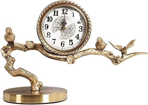 Table Clock Home Desktop Pure Copper Seat Clock Pendant Living Room Retro Porch Decoration Modern Light Luxury Table Clock Gold Desktop Clocks Color 02 2