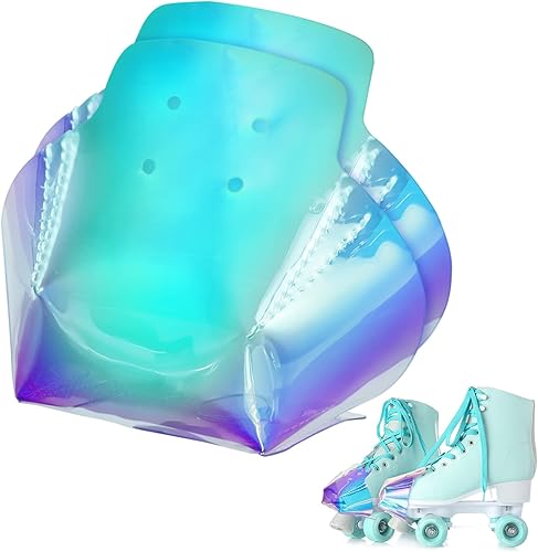 2 protectores de piel sintética para patines de cuatro ruedas (color arcoíris, patrón sólido)