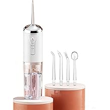 Water Flosser Cordless Teeth Irrigador Dental - Portable Oral Irrigator Waterproof Flossing Cleaning Picks with Rechargeable Power for Kids/Adult Braces,Home Travel
