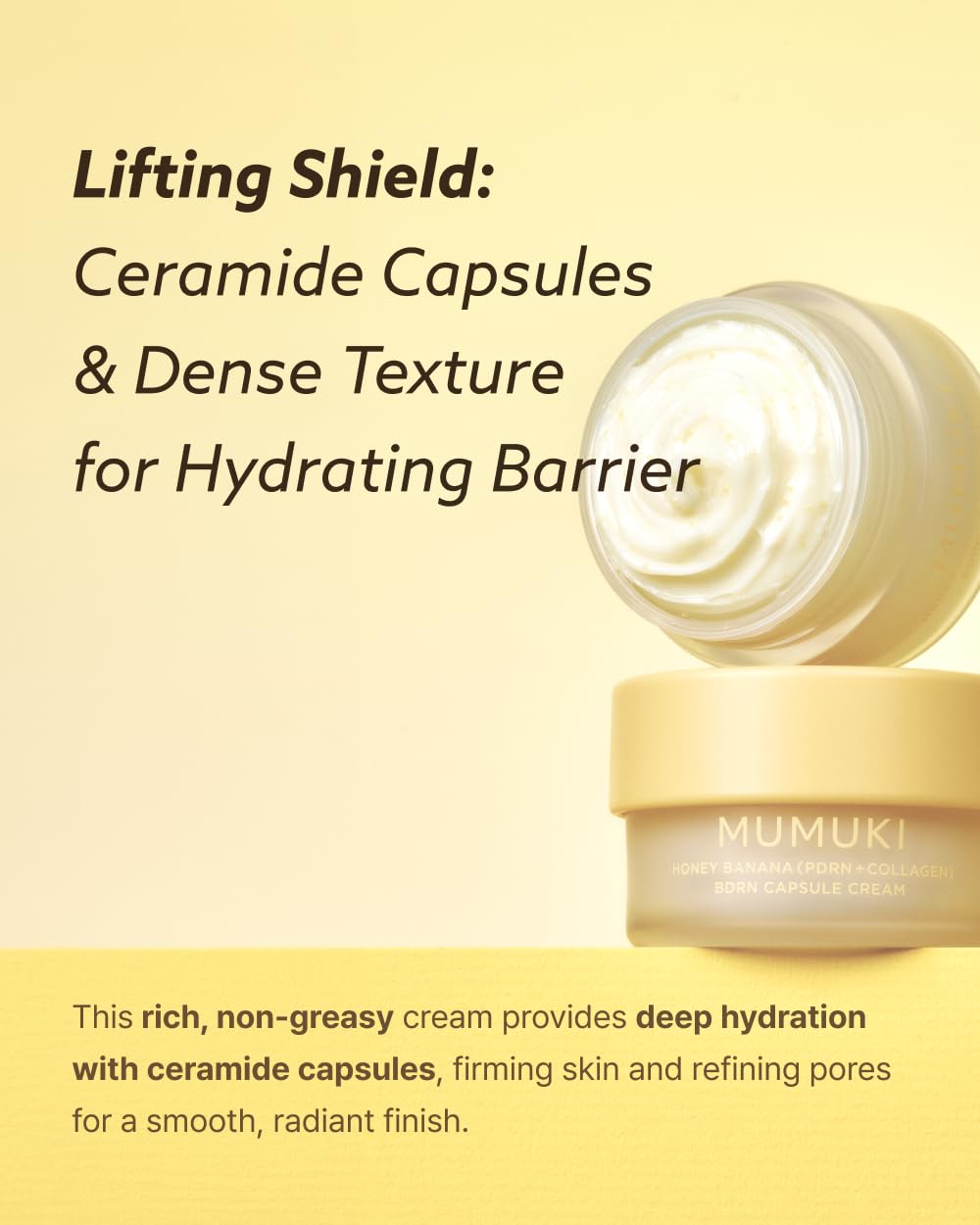 Honey Banana BDRN Capsule Cream | Firming & Plumping Moisturizer for Hydration & Glowing Skin with Plant PDRN, Collagen & Ceramide | Korean Skincare, 1.69 fl oz