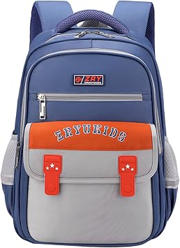 JiaYou Unisex Primary School Backpack Boys Girls Students Bookbag fit for School Daily UseBlue,28 Liters