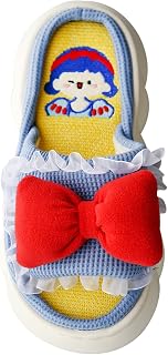 [CALCIFER] スリッパ 室内履き レディース 女の子 綿麻 可愛い キュート 糞踏み 滑り止め 前開き 涼感 吸湿速乾 洗える 柔らかい