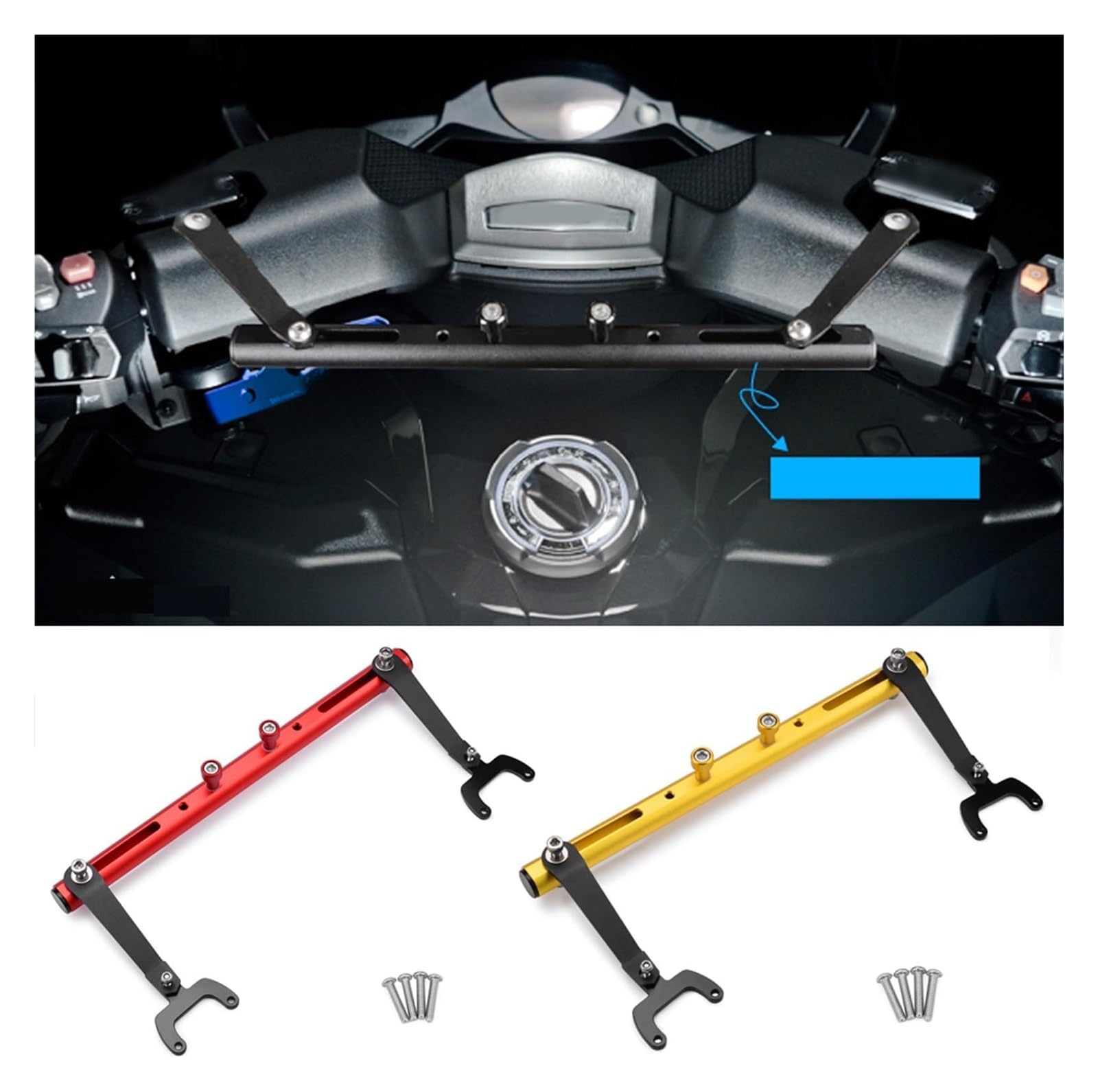 YSDEACE Soporte Móvil para BM&W C650GT C650 Extensión Soporte Manillar Motocicleta Multifunción con Barra Transversal GPS