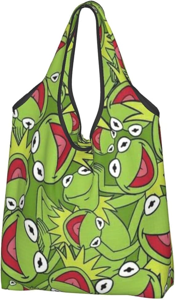 Amazon Ofok カーミット セサミストリート 肩掛け 防水 折り畳み 安い エコバッグ コンビニバッグ トートバッグ 人気 40 65cm キャラクター グッズ 買い物 大容量 コンパクト かわいい おしゃれ レディース Ofok エコバッグ 買い物バッグ