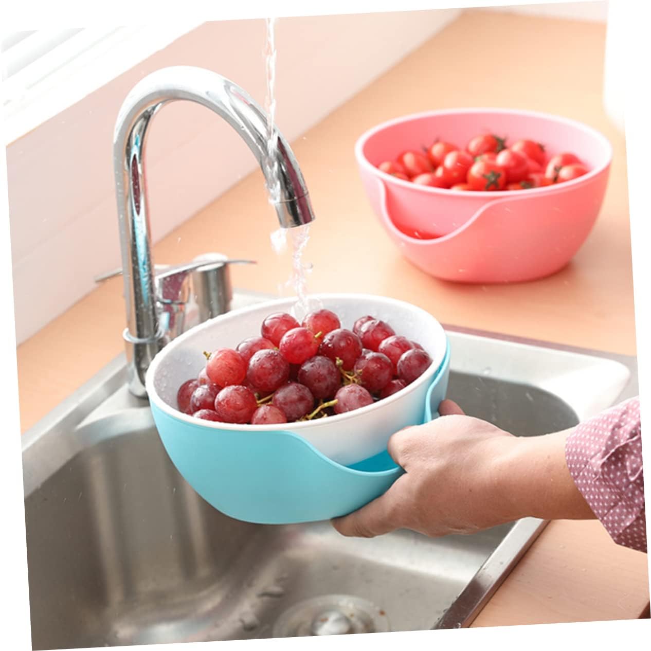 COLLBATH Snack Bowl with Shell Holder Double Dish Nut Bowl for Pistachios Sunflower Cherries and Candies Random