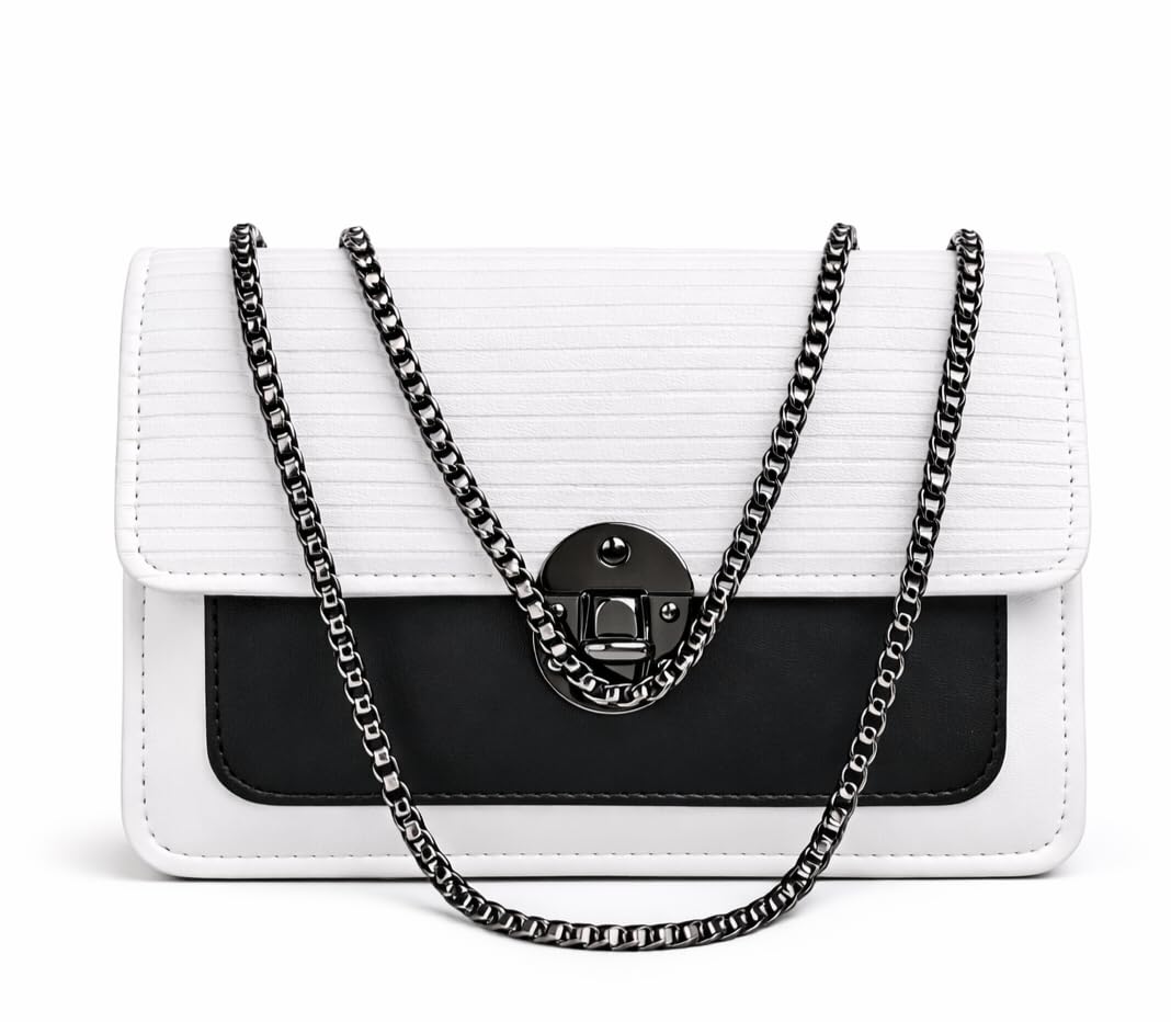 Women’s Small Chain Sling Bag | Stylish PU Leather Crossbody Shoulder Bag with Metal Lock | Trendy Purse for Girls & Ladies-image-22
