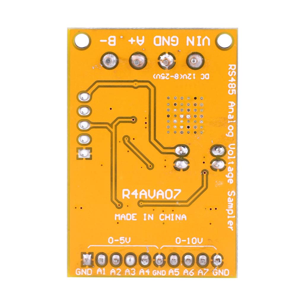 Colector Analógico 7 Canales Alta Precisión 1% ADC Modbus RTU Rango 0-5V/0-10V Compatibilidad con 247 Dispositivos Funciones 03/06 para Monitoreo Industrial y Automatización de Procesos