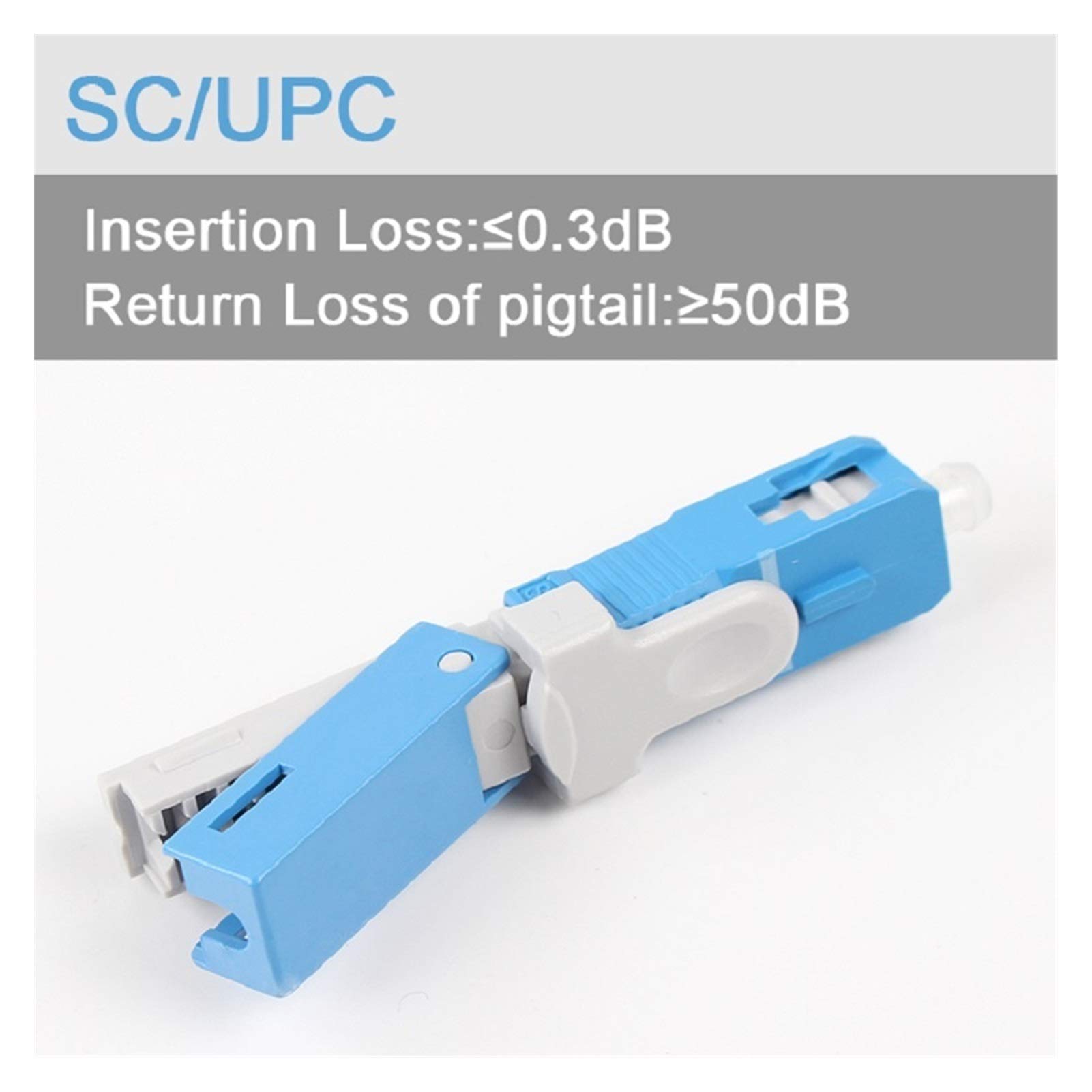 Adaptateur à Fibre Optique 100pcs FTTH SC Connecteur Rapide SC Fibre SC FTTH Connecteur Rapide Fibre Optique Embedded-SC connecteur