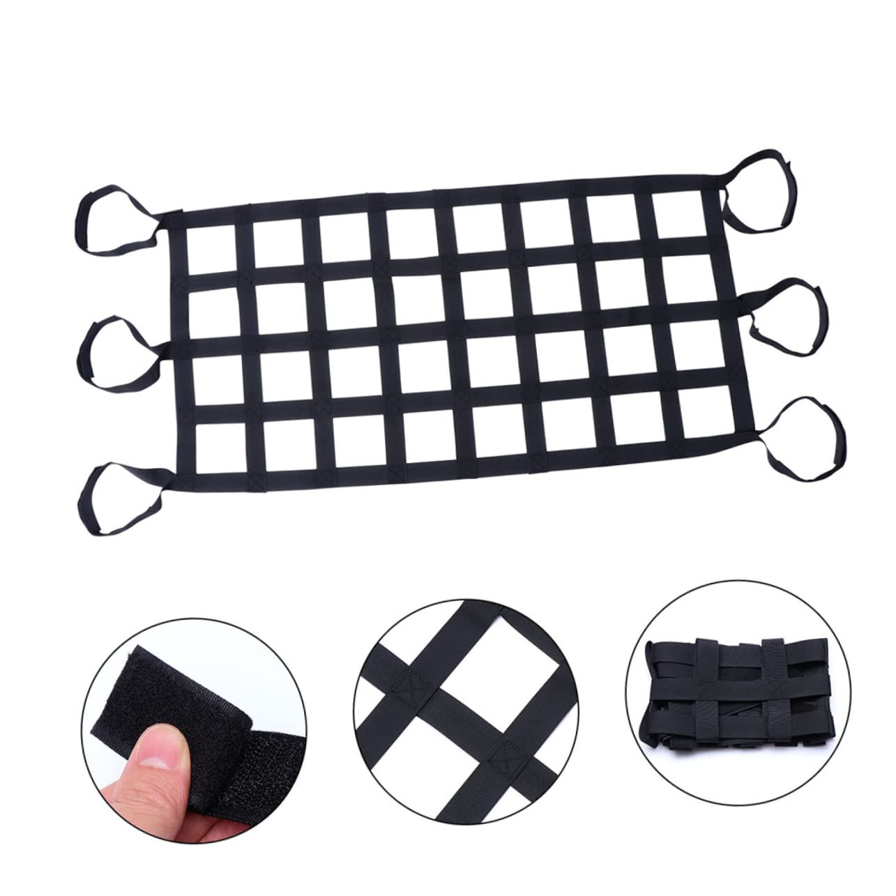 TOPBATHY 2pièces Filet à Bagages Élastique pour Toit Voiture Ou Véhicule Lot de Filets De Rangement Nylon