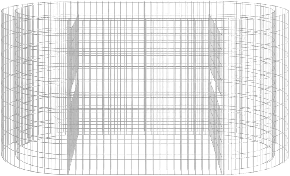 Gabion Raised Bed Galvanized Iron 78.7"x39.4"x39.4",Sturdy Galvanized Iron Gabion Raised Bed for Gardens and Patios Gardening Pots & Planters