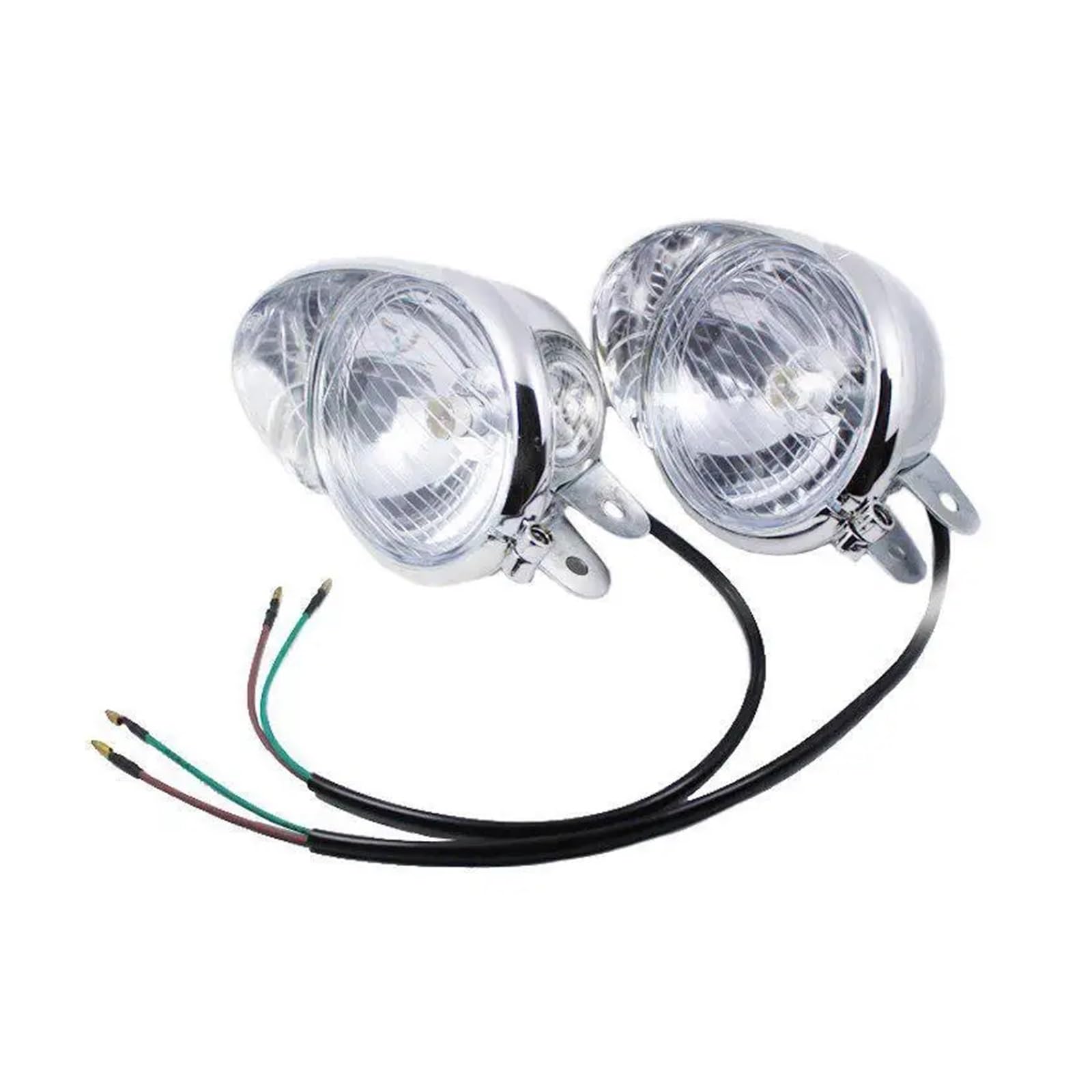 Feux de Conduite antibrouillard Phare antibrouillard universel pour moto ABS, couleur chromée, 12V
