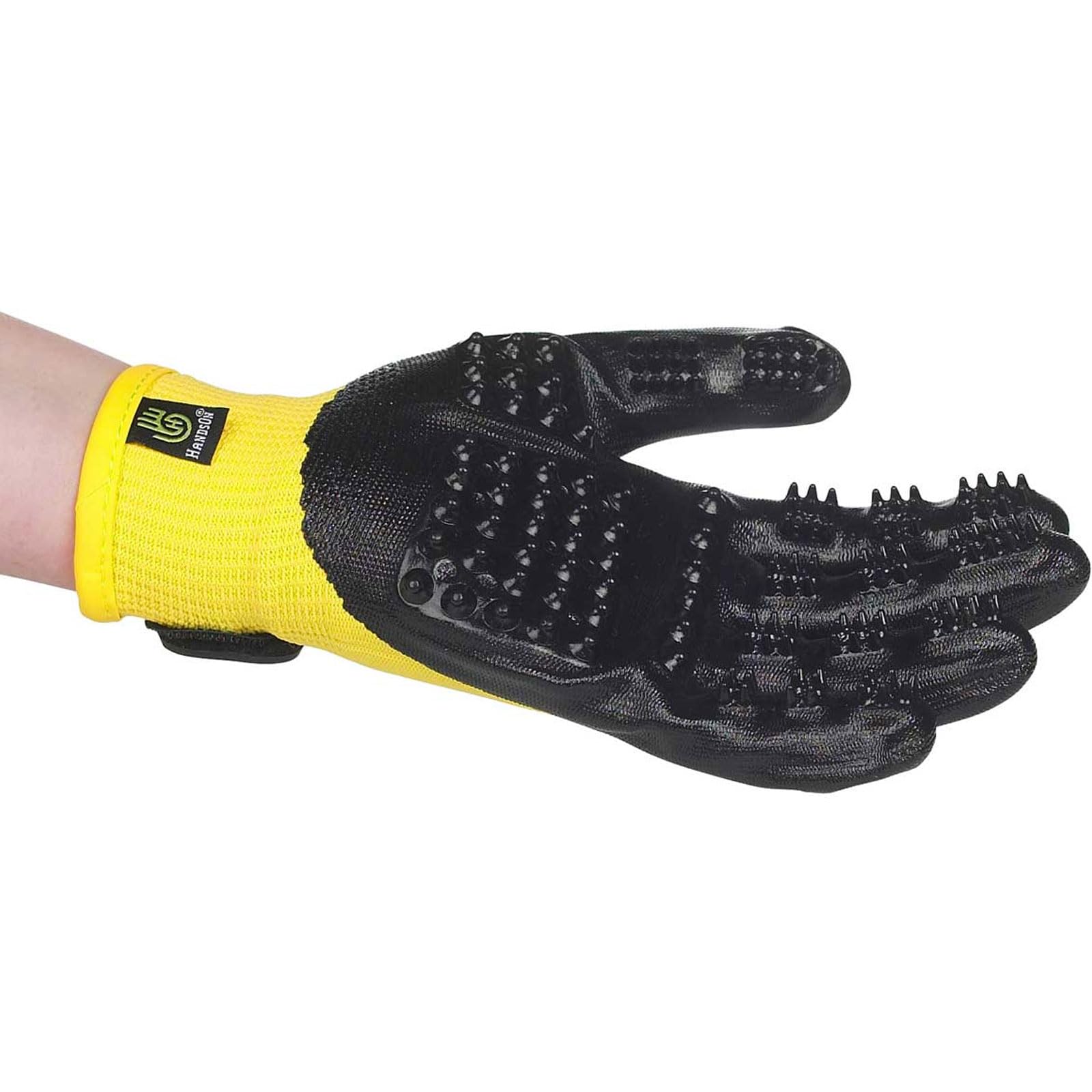 Pyranha Grooming guanto spazzola massaggio delicato gomma morbida maglia Deshedding Cat Dog grande