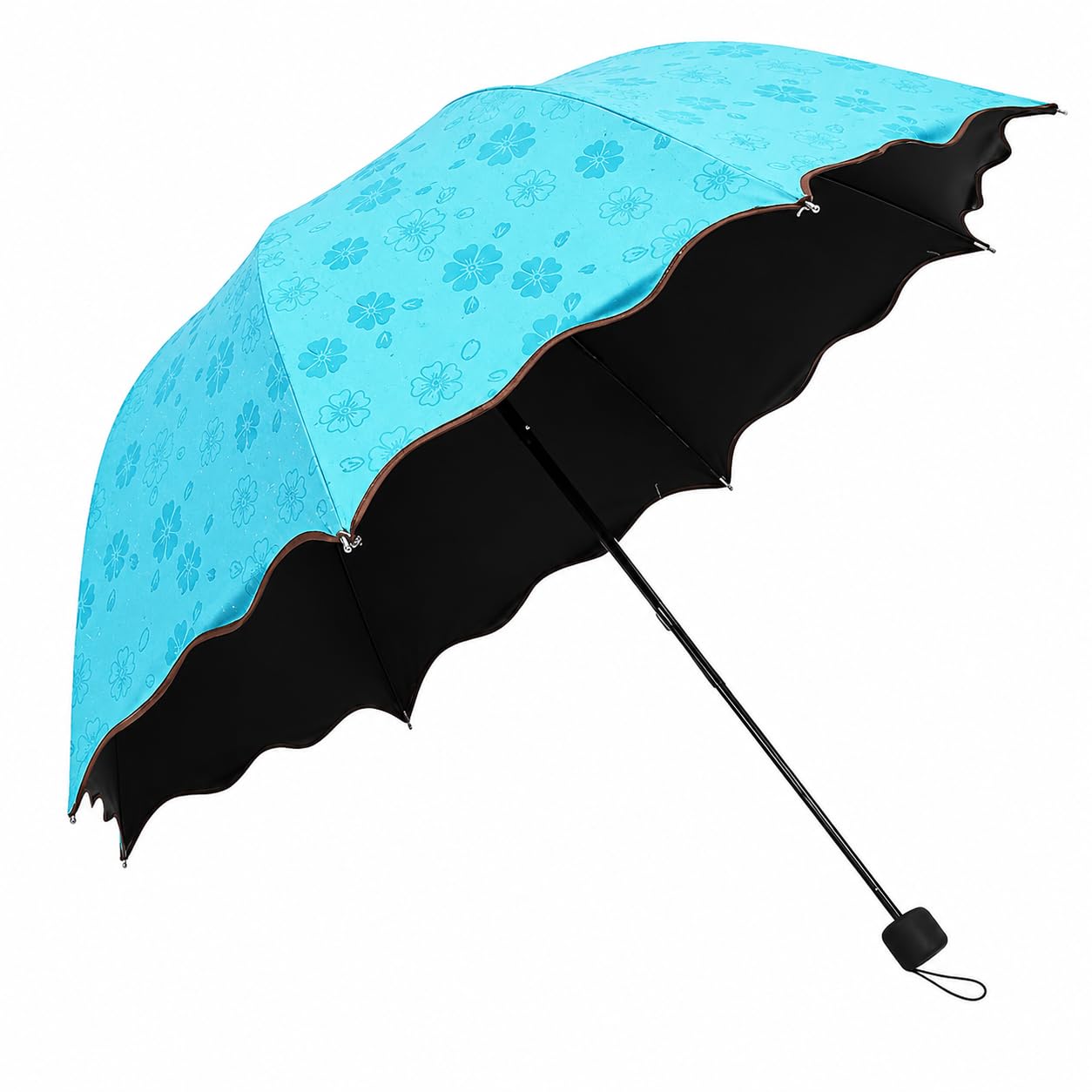Fancy Magic Umbrella Changing Secret Blossoms Occur with Water Magic Print 3 Fold Umbrella for Girls, Women, Boys, Men & Children for UV, Sun & Rain - Multi Colour-image-18
