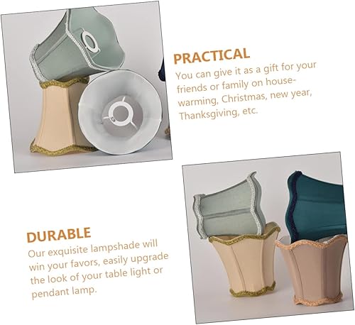 Miniatura 9 de DOITOOL Pantalla E14 Pantalla de lámpara de araña cubierta de lámpara de araña Sombras de luz de tela Sombras de luz en forma de campana E14