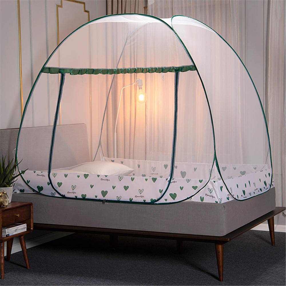GJMSSMY POP UP Mosquito Net for Bed, Portable Foldable Mosquito Nets, Mosquito Mesh Net, Fine mesh Mosquito Net for Bed, Portable tent mosquito net-1.5 * 2.0m_A