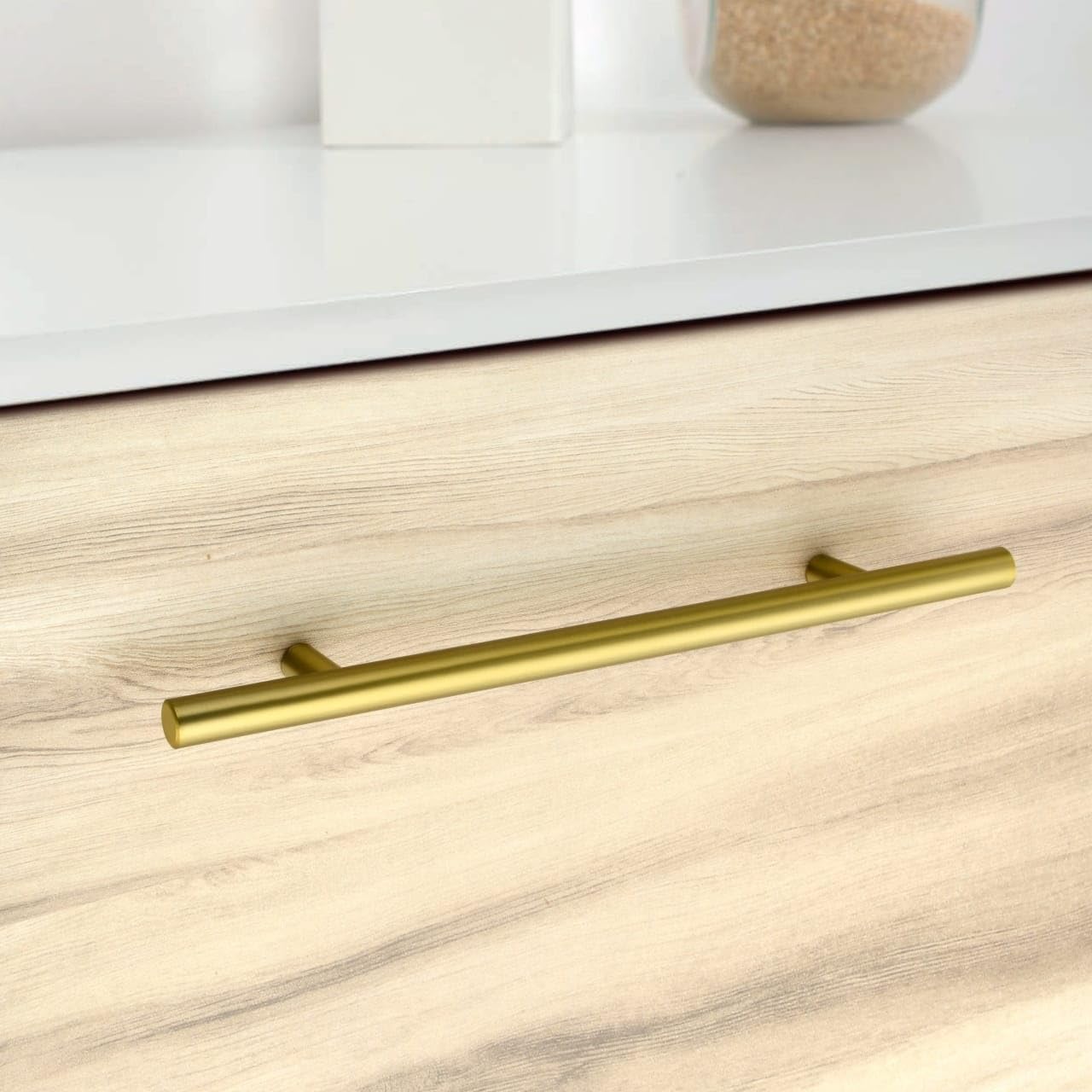 Met Craft Stainless Steel 4 Inches Cabinet & Drawer Handles, Furniture & Kitchen Handles, Pack of 12 Pieces (4 inch,Antique Brass) 2