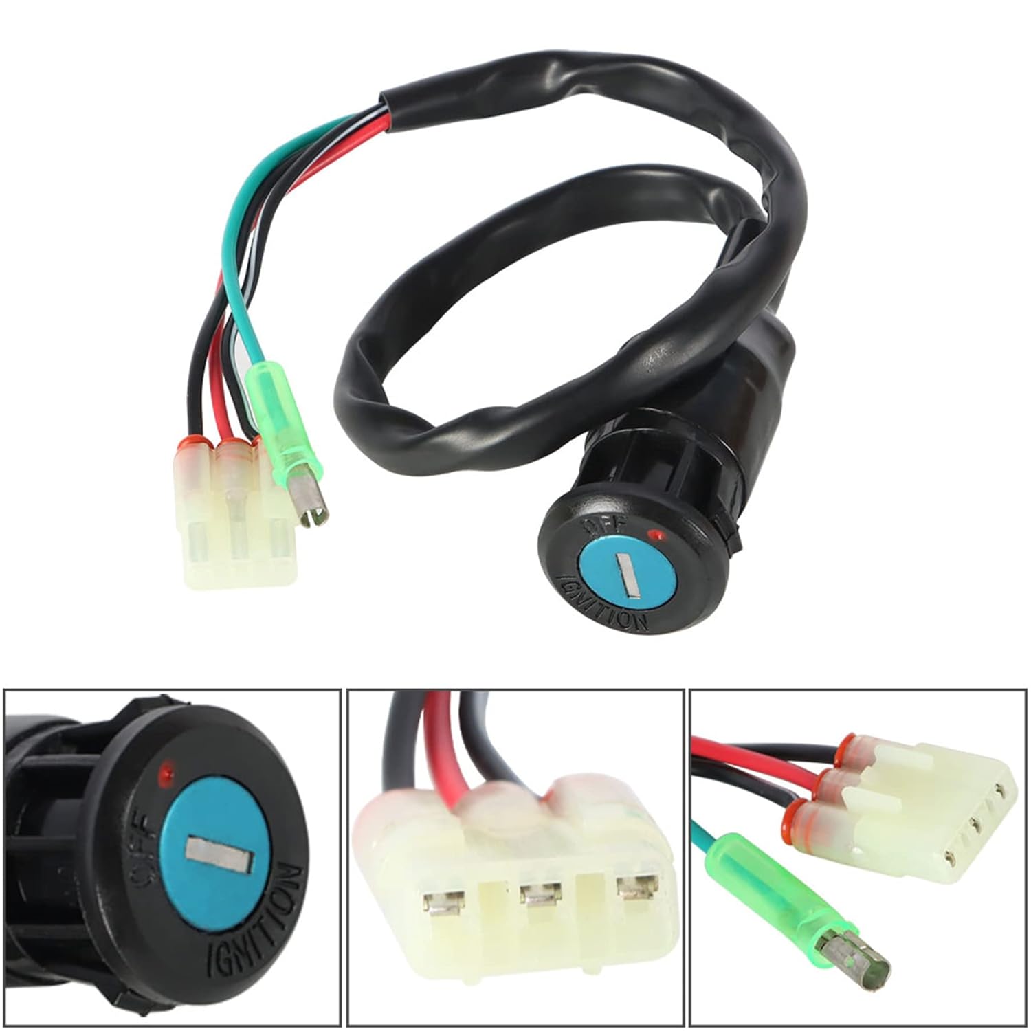 marddpair Ignition Key Switch Replacement for Honda Trx250 1997-2001 / Trx250ex 2001-2005 / Trx250te 2002-2014 / Trx250tm 2002-2014 35100-HM8-000