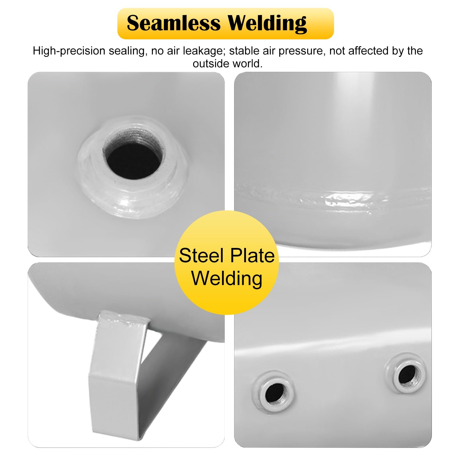 Tanque De Aire Portátil 2L – Depósito De Alta Presión 12.5 Bar, Acero Al Carbono Con Válvula Y Manómetro, Ideal Para Taller, Industria Y Automoción