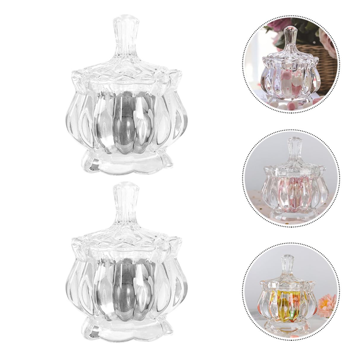 FOMIYES Weihnachten Party Vorratsglas aus Glas 2 Stück mit Deckel, Frisch