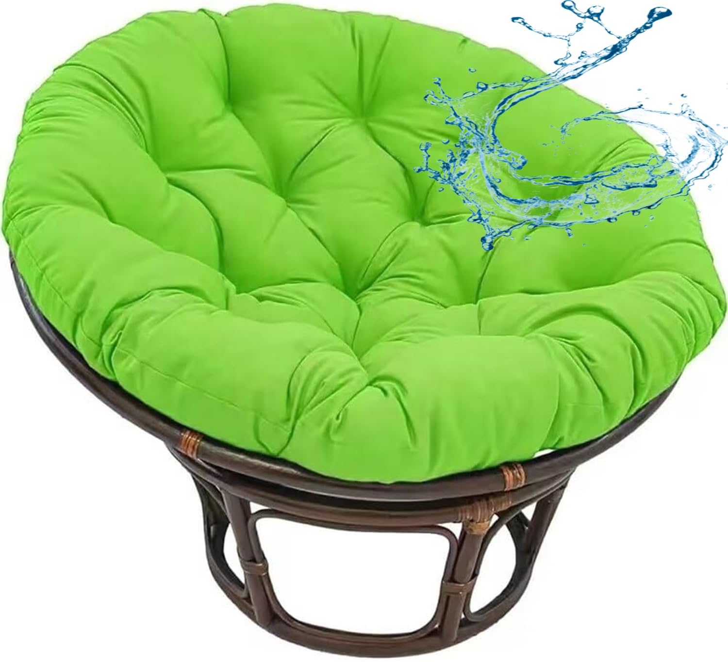 Coussin de sol rond imperméable 120cm effet fourrure pour nid de pie et terrasse