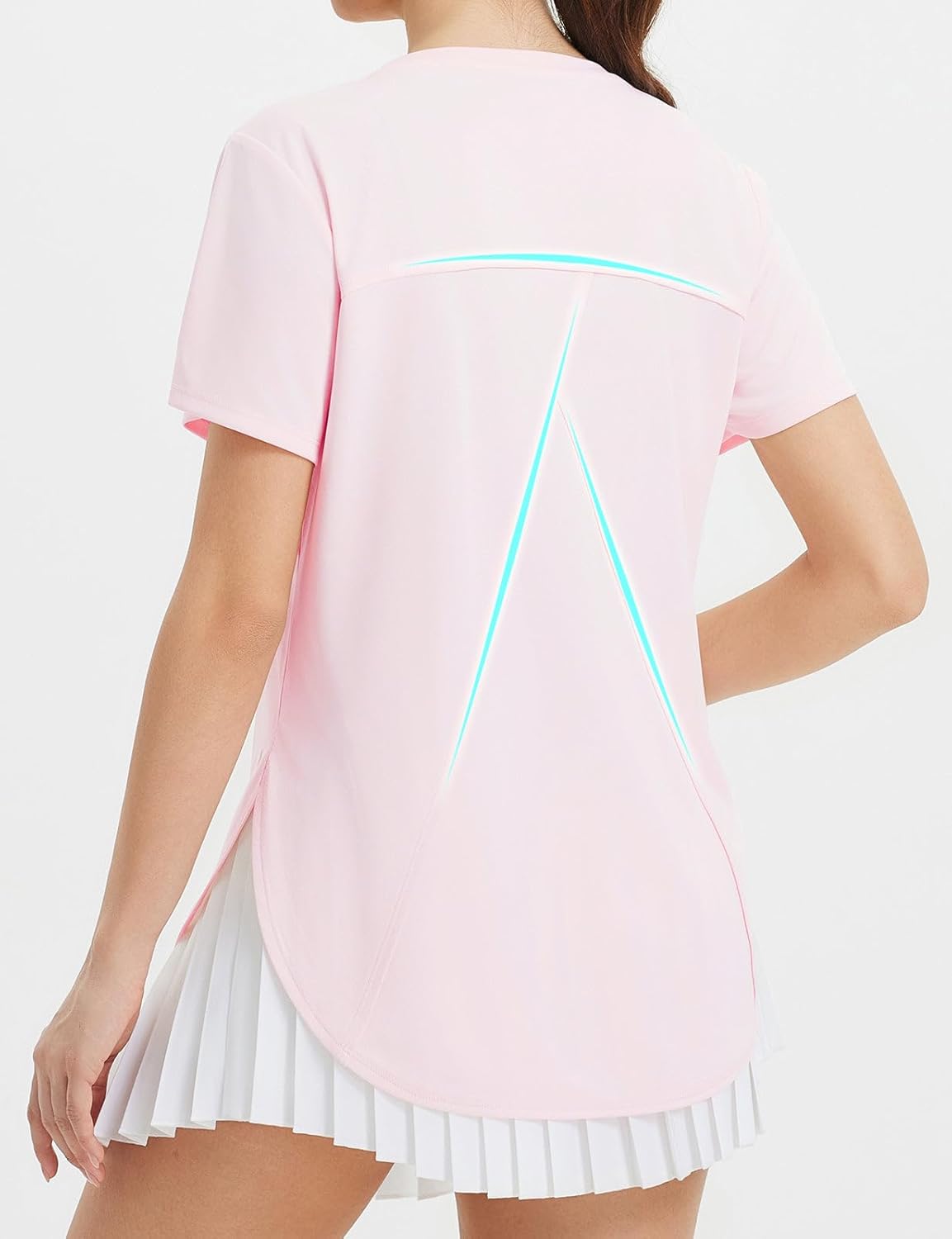 baleaf Women's Short Sleeve Workout Tops Athletic Running Shirts Quick Dry T-Shirts Loose Fit Gym Yoga Tee UPF 50+ - Image 2