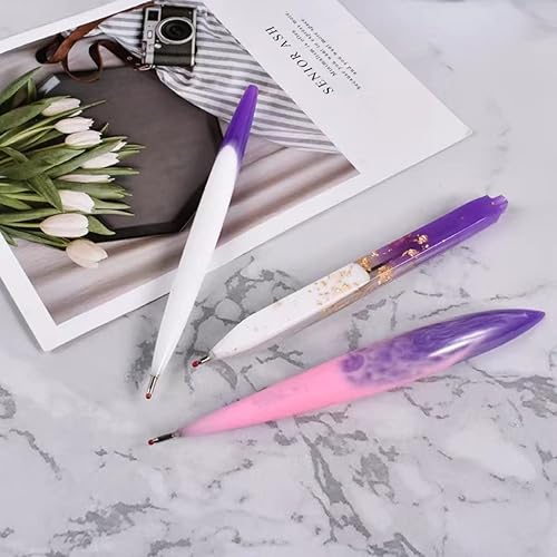 Miniatura 4 de 6 moldes de resina, moldes de silicona para bolígrafo para fundición epoxi, molde de forma para hacer manualidades