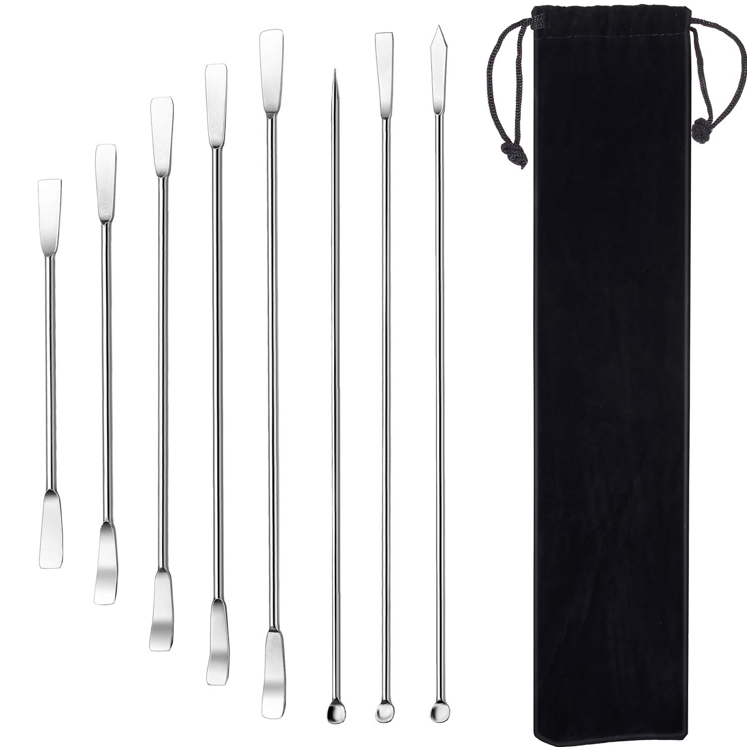 Lab Spatula Micro Lab Scoop Stainless Steel Micro Spatula for Powders Gel Cap Filler