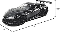 Vista 6 de KiNSMART Toyota GR Supra Concept Racing Edition 1/36 Escala Diecast Coche de Carrera (Negro)