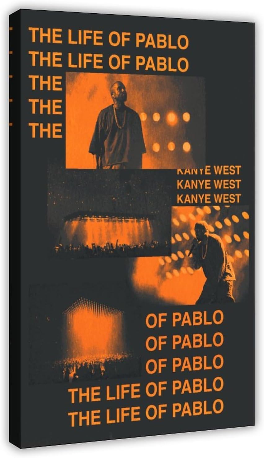 Kanye West Poster Vultures Canvas Poster Yeezus Kanye Poster Graduation Album Cover YE Poster FRAMED and UNFRAMED Poster (STYLE F, 16 X 24 FRAMED)