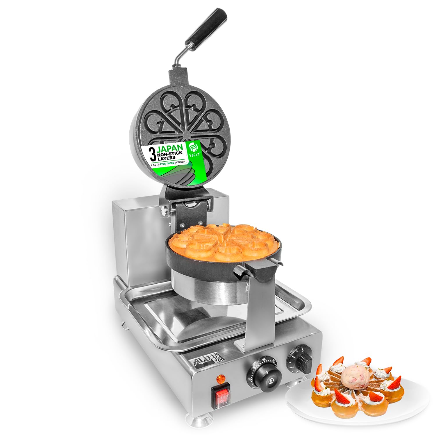 Amazon.com: ALDKitchen Belgian Waffle Maker Thick | Rotating